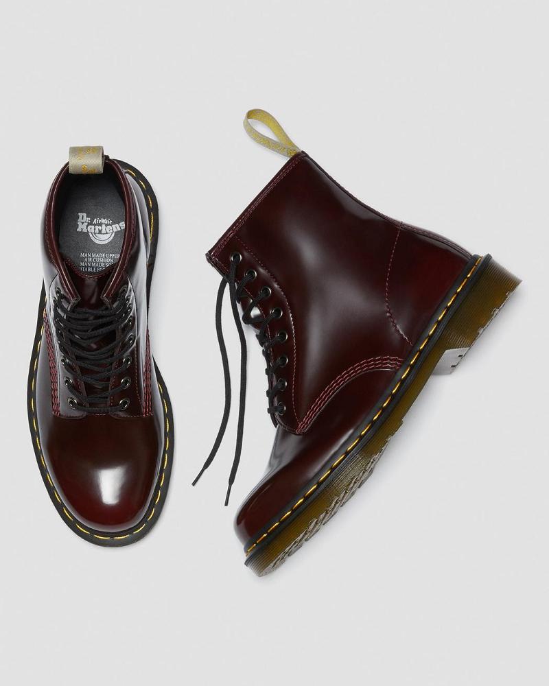 Dr Martens Vegan 1460 Veterlaarzen Dames Roze Rood | NL 55PJJ